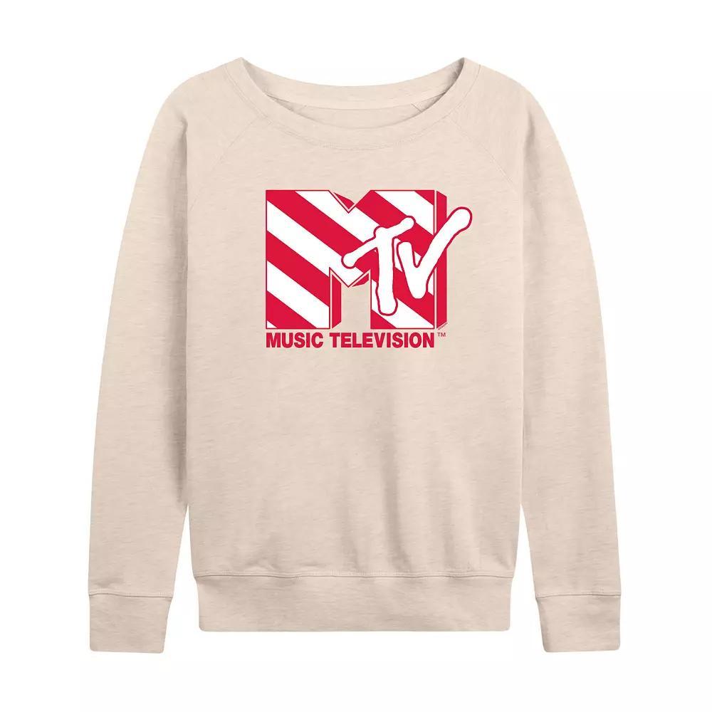 Womens MTV Candy Cane French Terry Long Sleeve Tee Product Image