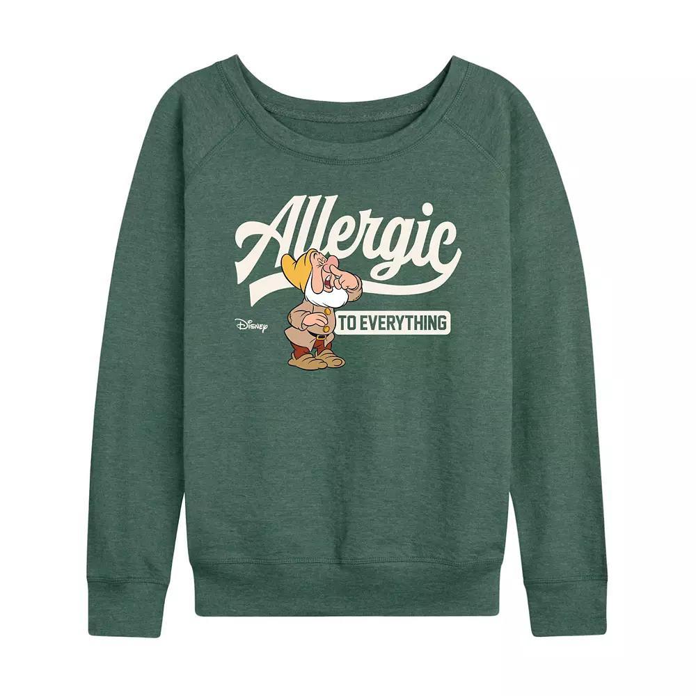 Disneys Snow White and the Seven Dwarfs Sneezy Womens French Terry Long Sleeve Tee, Girls Product Image