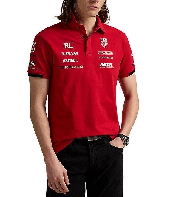 Polo Ralph Lauren Racing Custom Slim Fit Stretch Mesh Short-Sleeve Polo Shirt Product Image