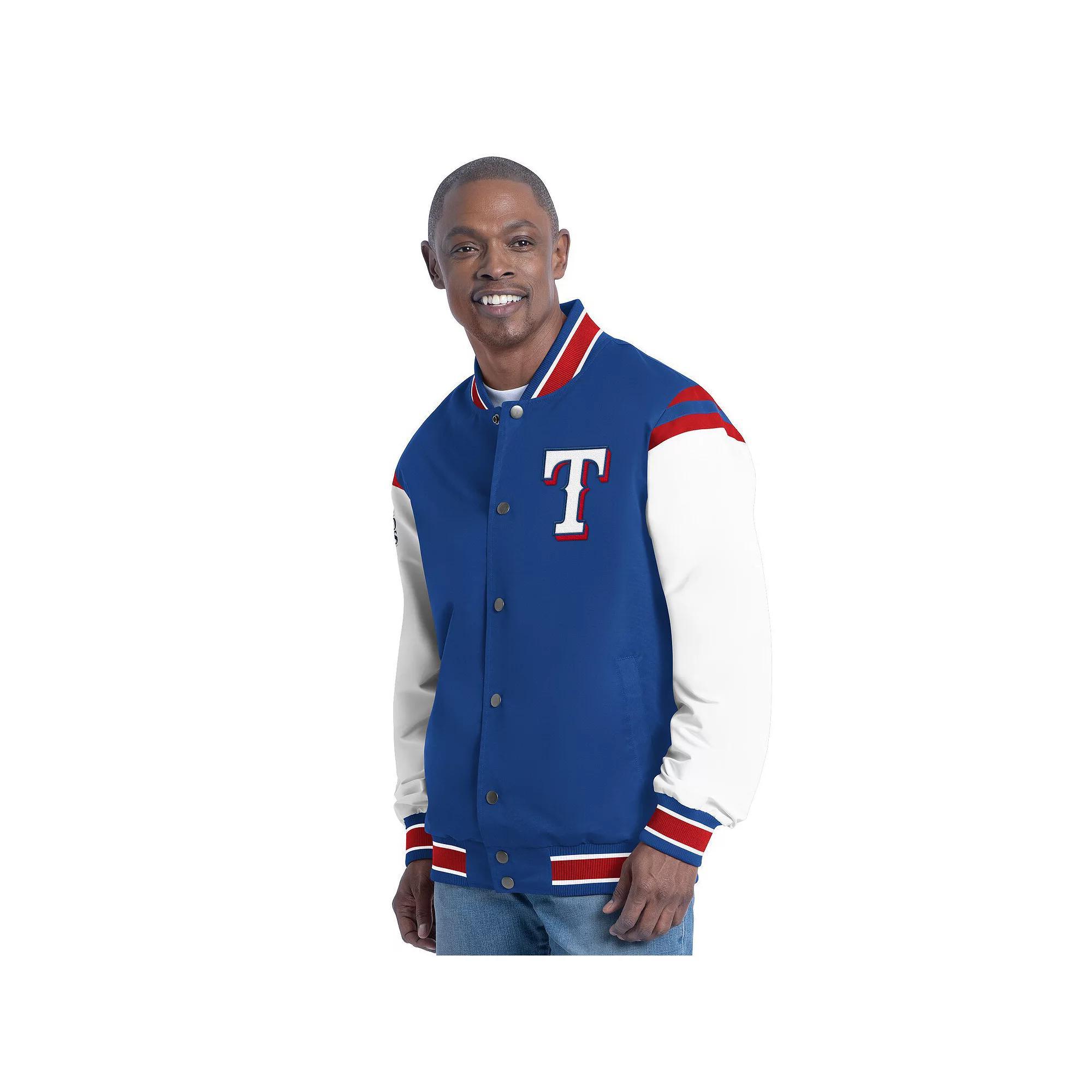 Men's G-III Sports by Carl Banks  Royal Texas Rangers Recruit Commemorative Full-Snap Varsity Jacket, Size: 2XL, Blue Product Image