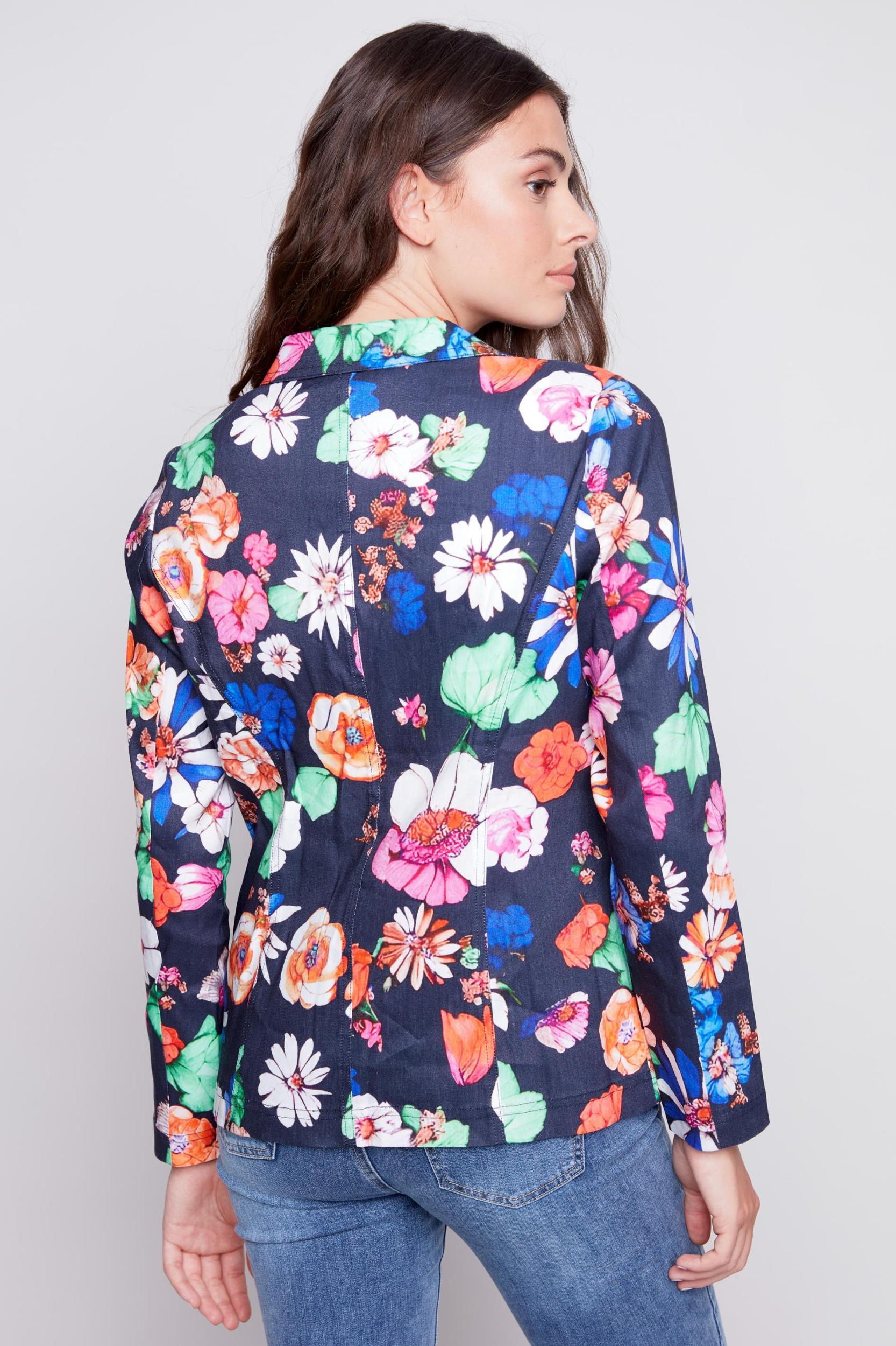 Printed Linen Blazer Product Image