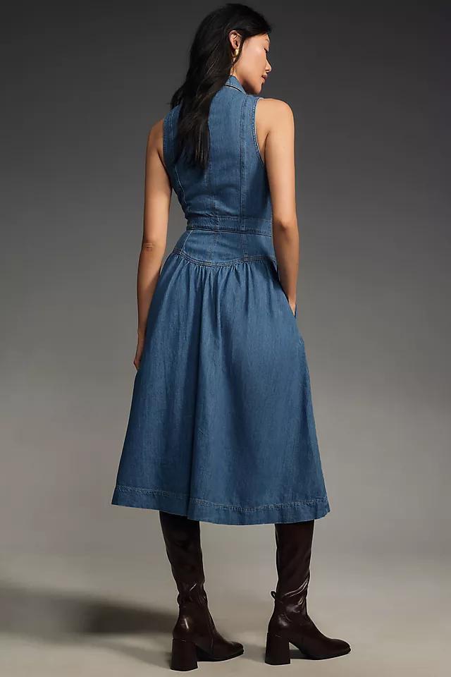 Reformation Ellison Denim Midi Dress Product Image