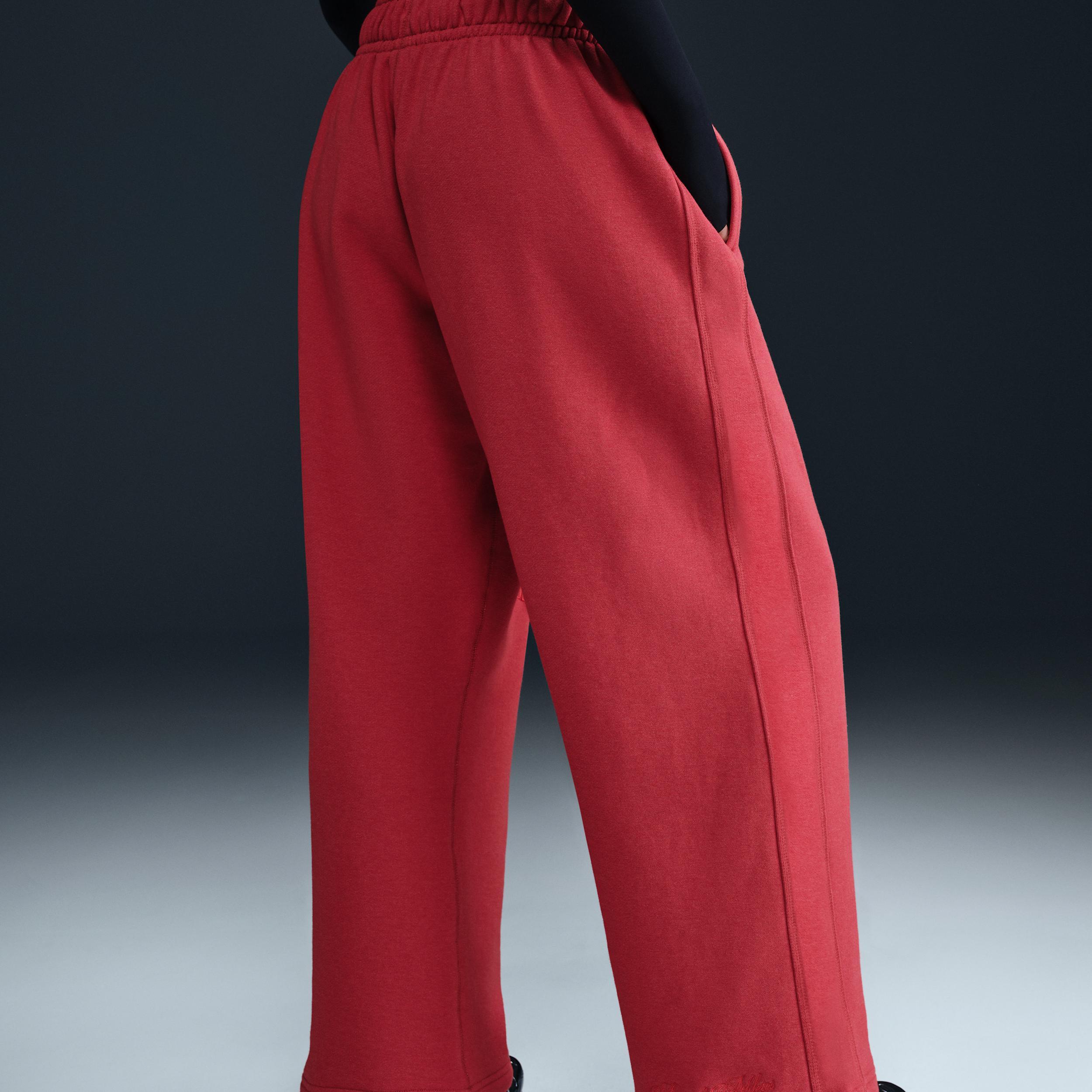 Women's Nike Sportswear Mid-Rise Oversized Open-Hem French Terry Pants Product Image