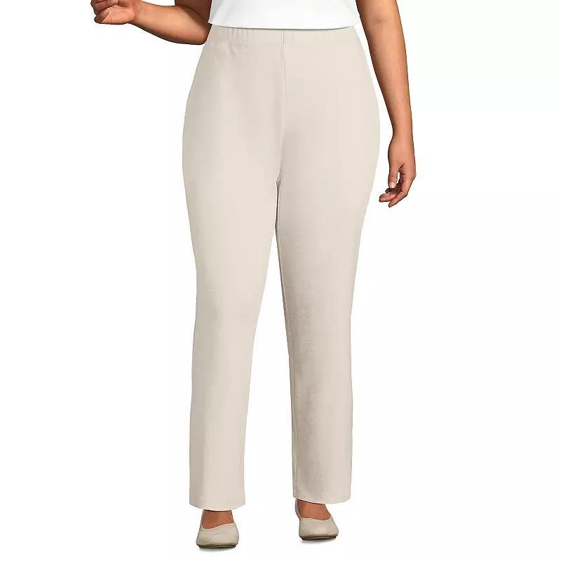 Plus Size Lands' End Sport Knit High-Waist Pull-On Pants, Women's, Size: 3XL, Dark Grey Product Image