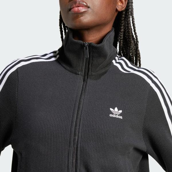 adidas Adicolor Knit Top Mineral Green XS Womens Product Image