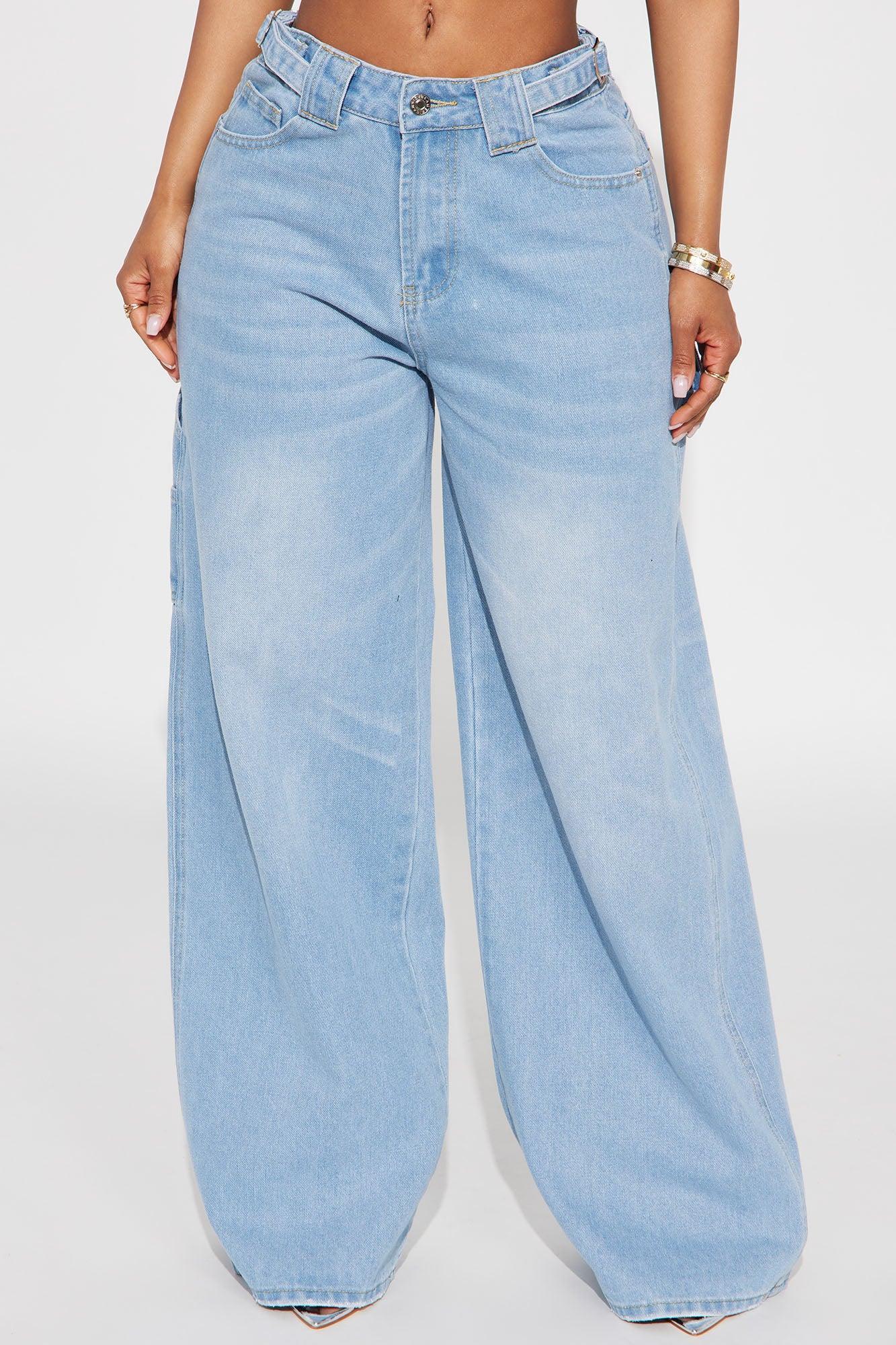 Marnie Carpenter Wide Leg Jeans - Light Wash Product Image