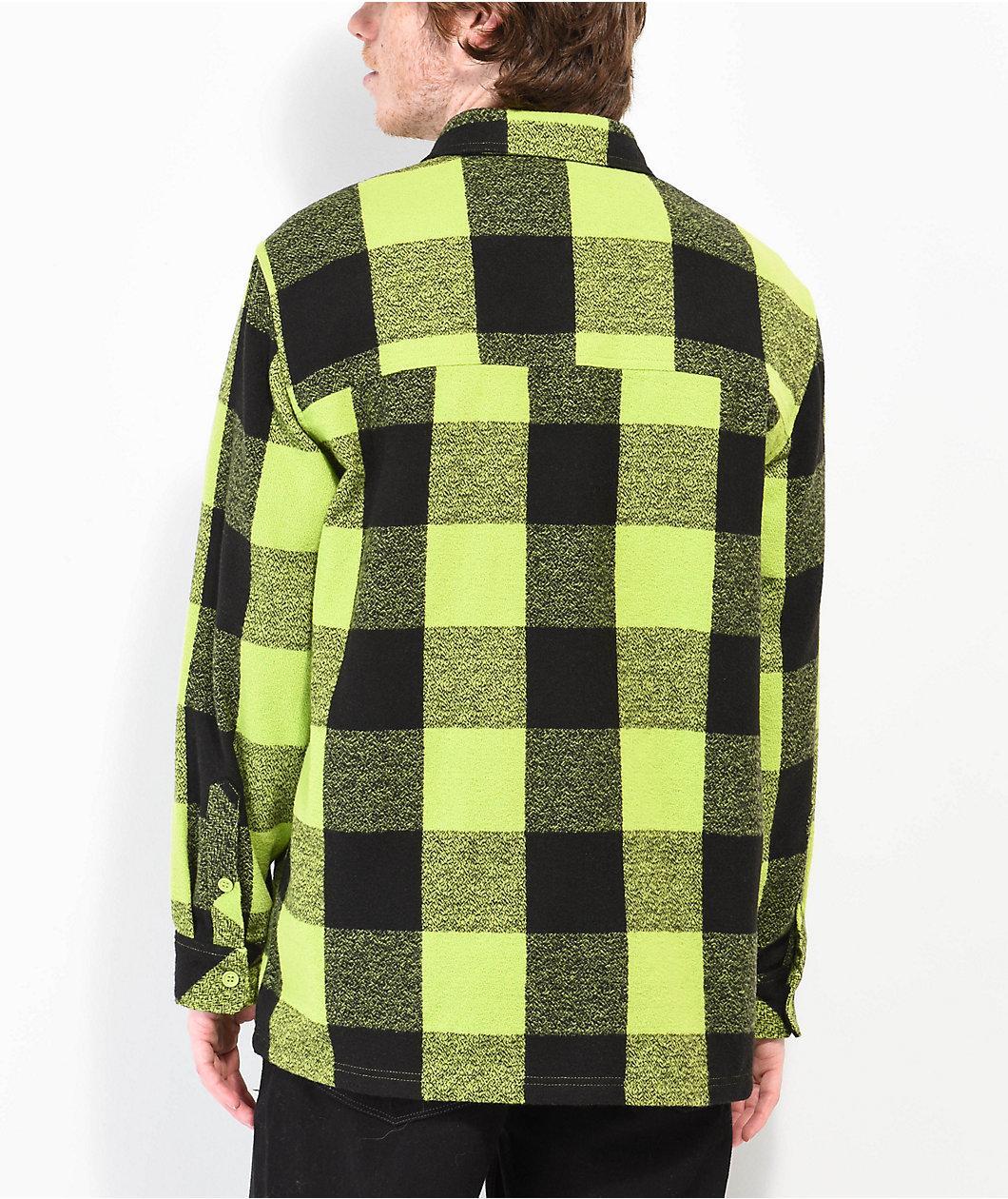Empyre House Black & Green Woven Flannel Shirt Product Image
