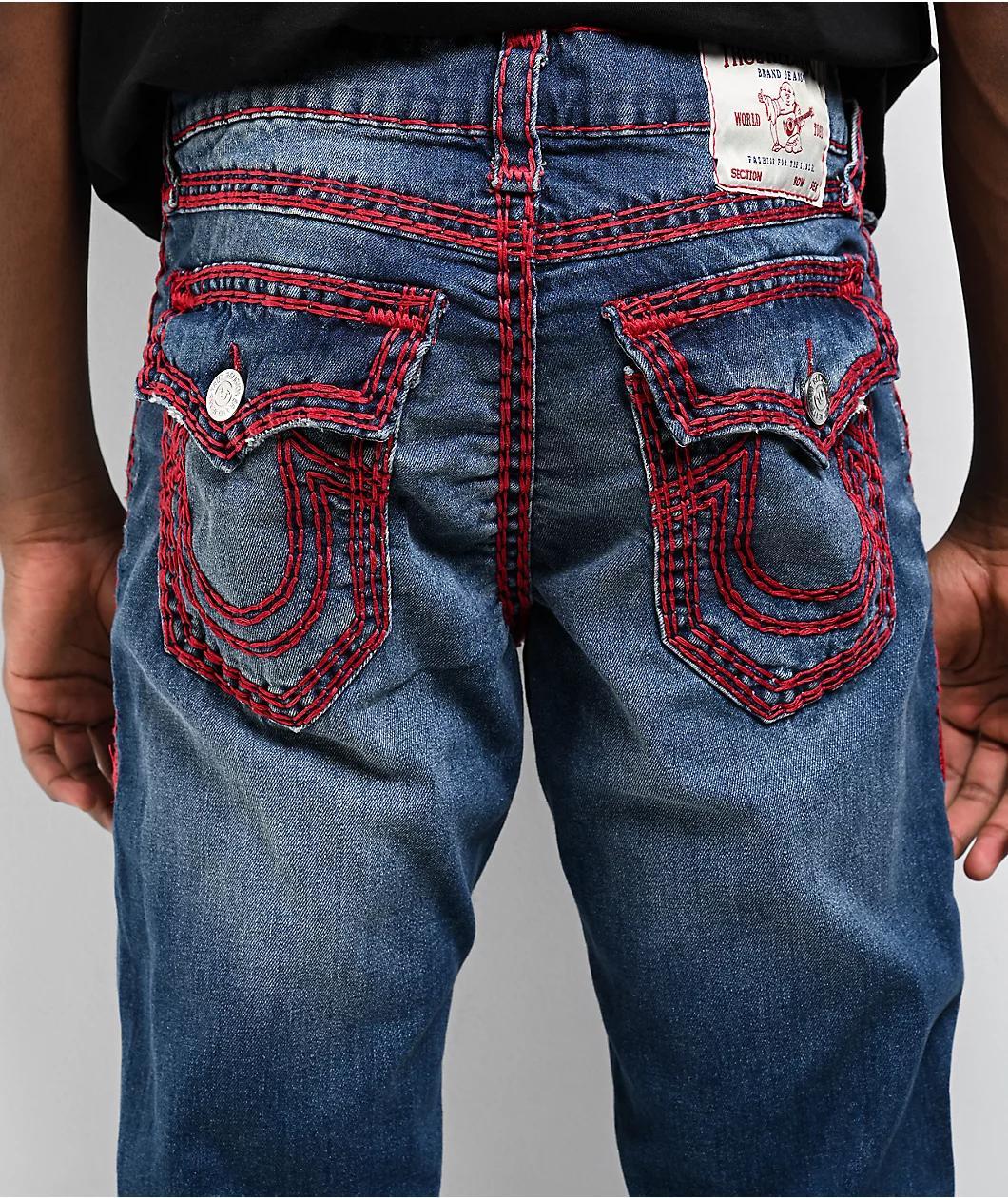 Freeworld Straight Dark Blue Denim Jeans Product Image