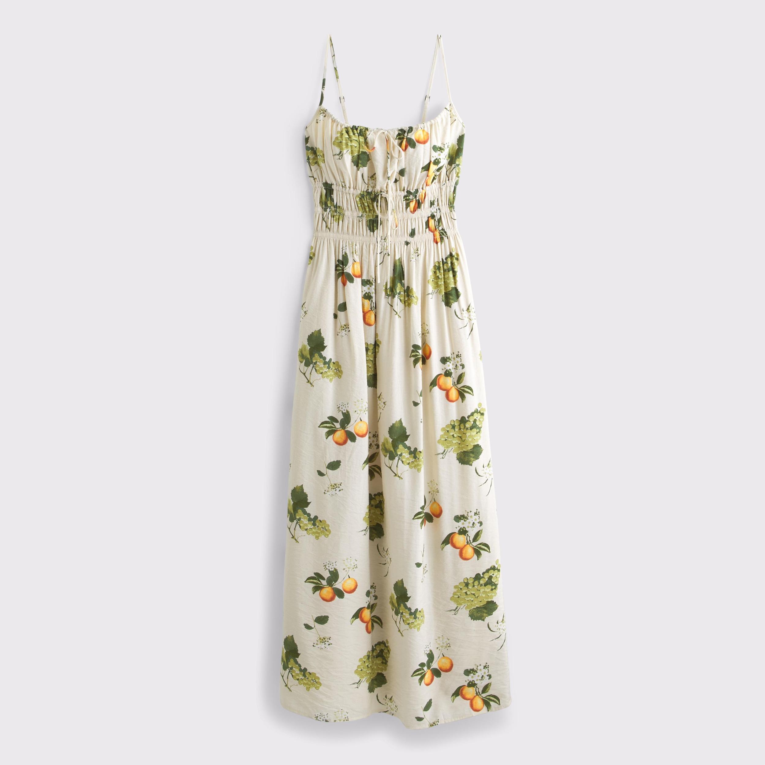 Smocked Tie-Front Maxi Dress Product Image