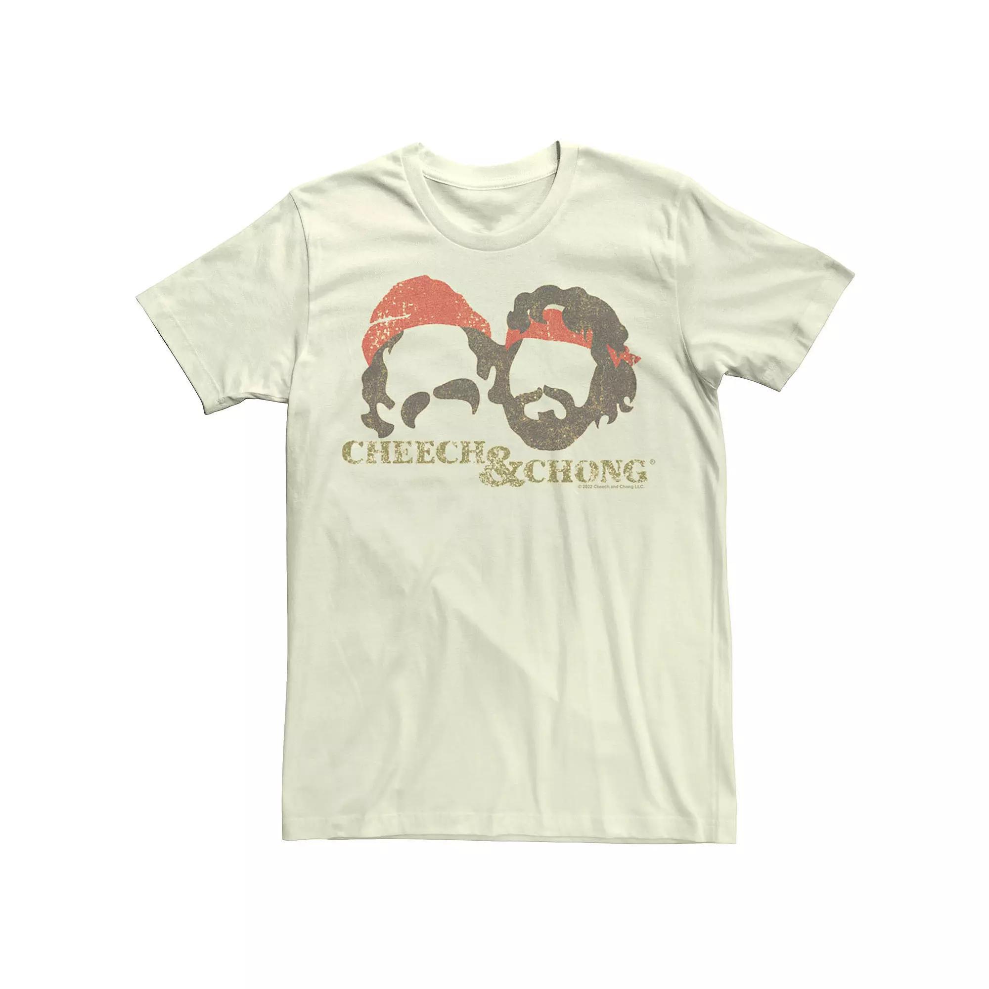 Mens Cheech And Chong Faces Silhouettes Tee Product Image