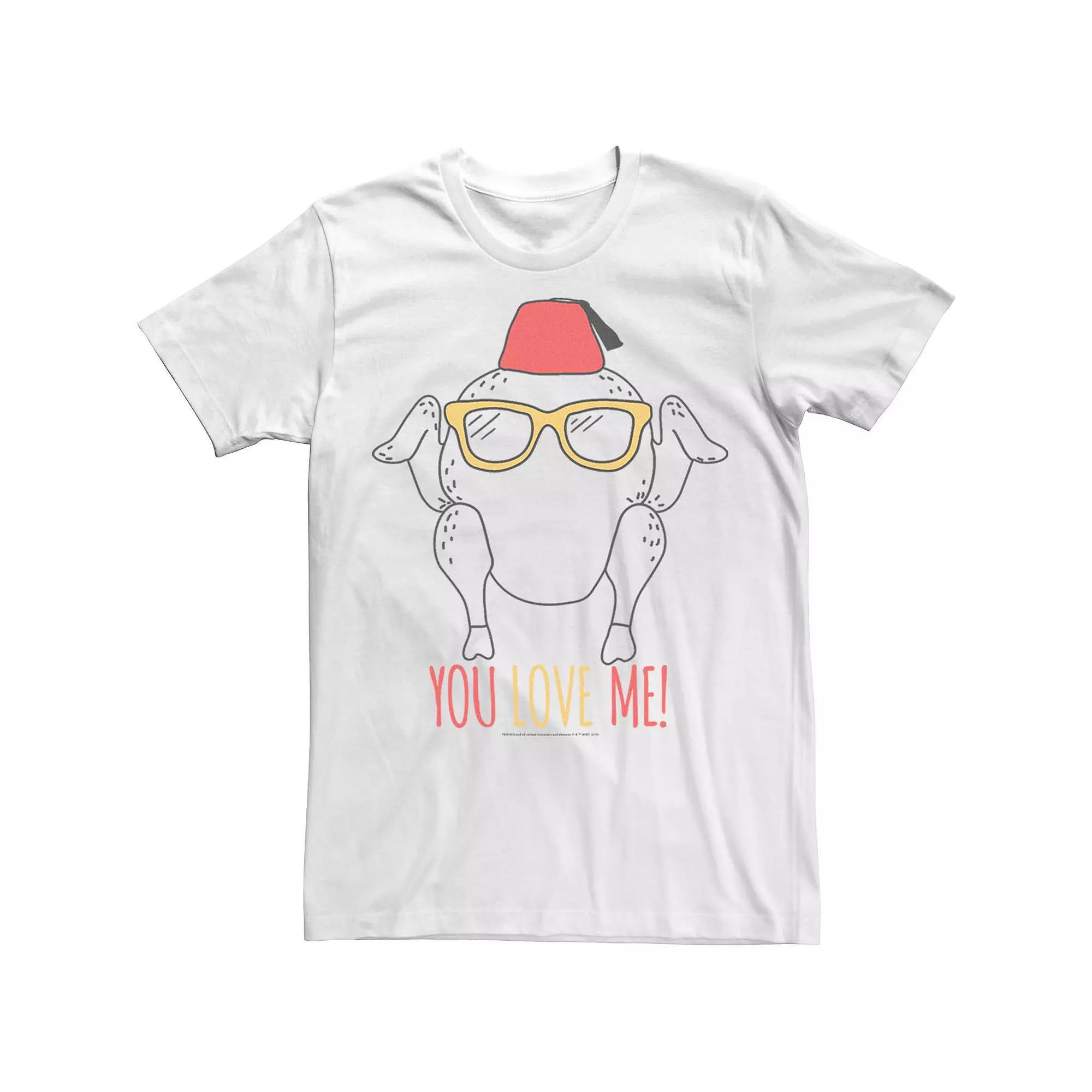 Men's Friends Turkey You Love Me Tee, Size: XXL, White Product Image