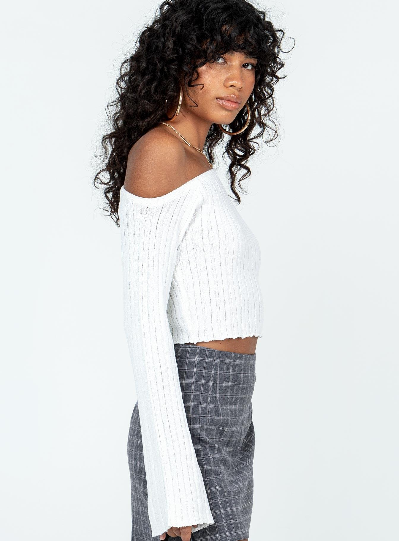 Santorini Knit Top Ivory Product Image