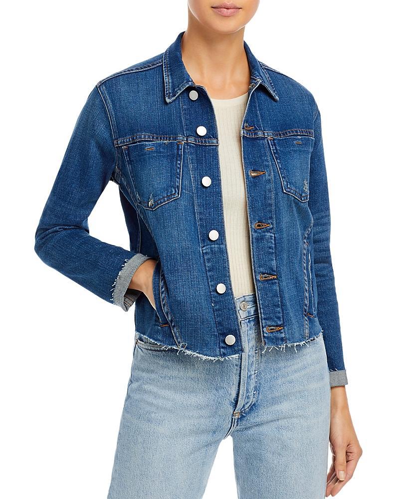 LAgence Janelle Slim-Fit Raw Denim Jacket Product Image