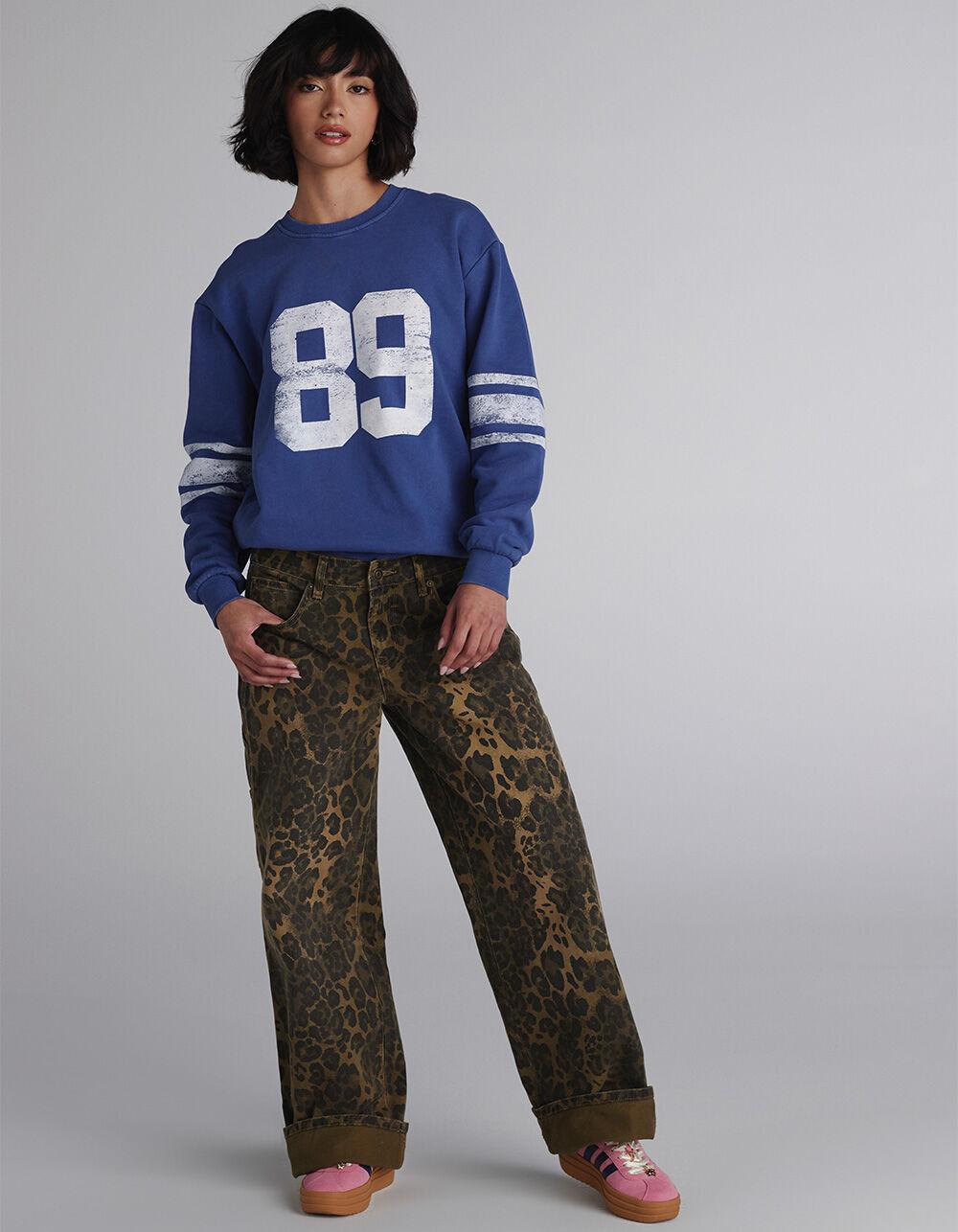 RSQ Womens Low Rise Leopard Baggy Carpenter Pants Product Image