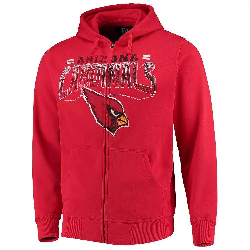 Men's G-III Sports by Carl Banks Cardinal Arizona Cardinals Perfect Season Full-Zip Hoodie, Size: 2XL, Red Product Image