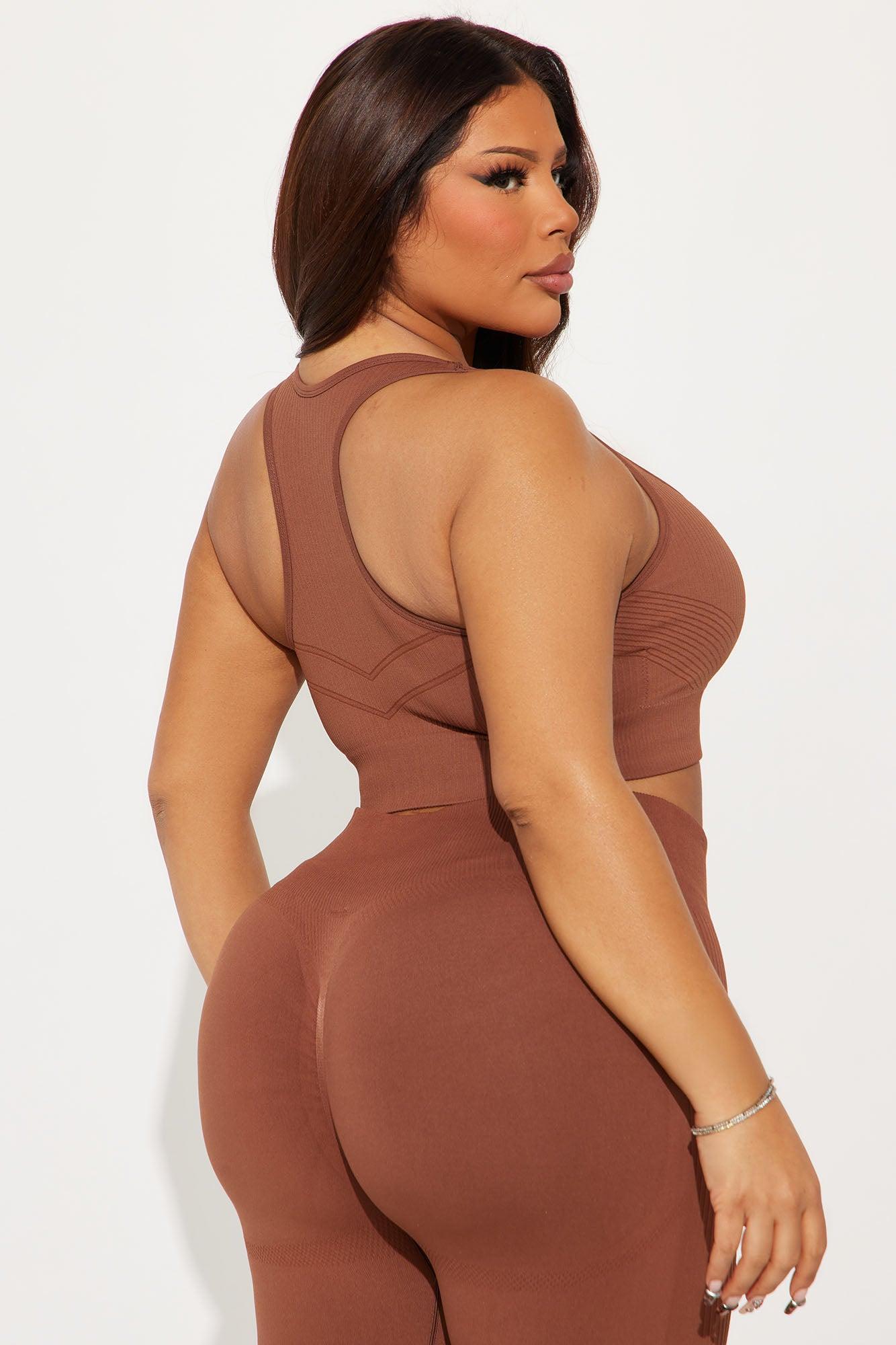 Good Stretch Seamless Sports Bra - Mocha Product Image