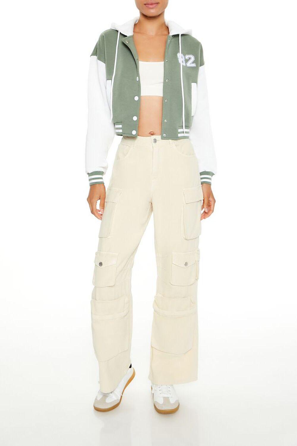 Hooded Letterman Bomber Jacket | Forever 21 Product Image