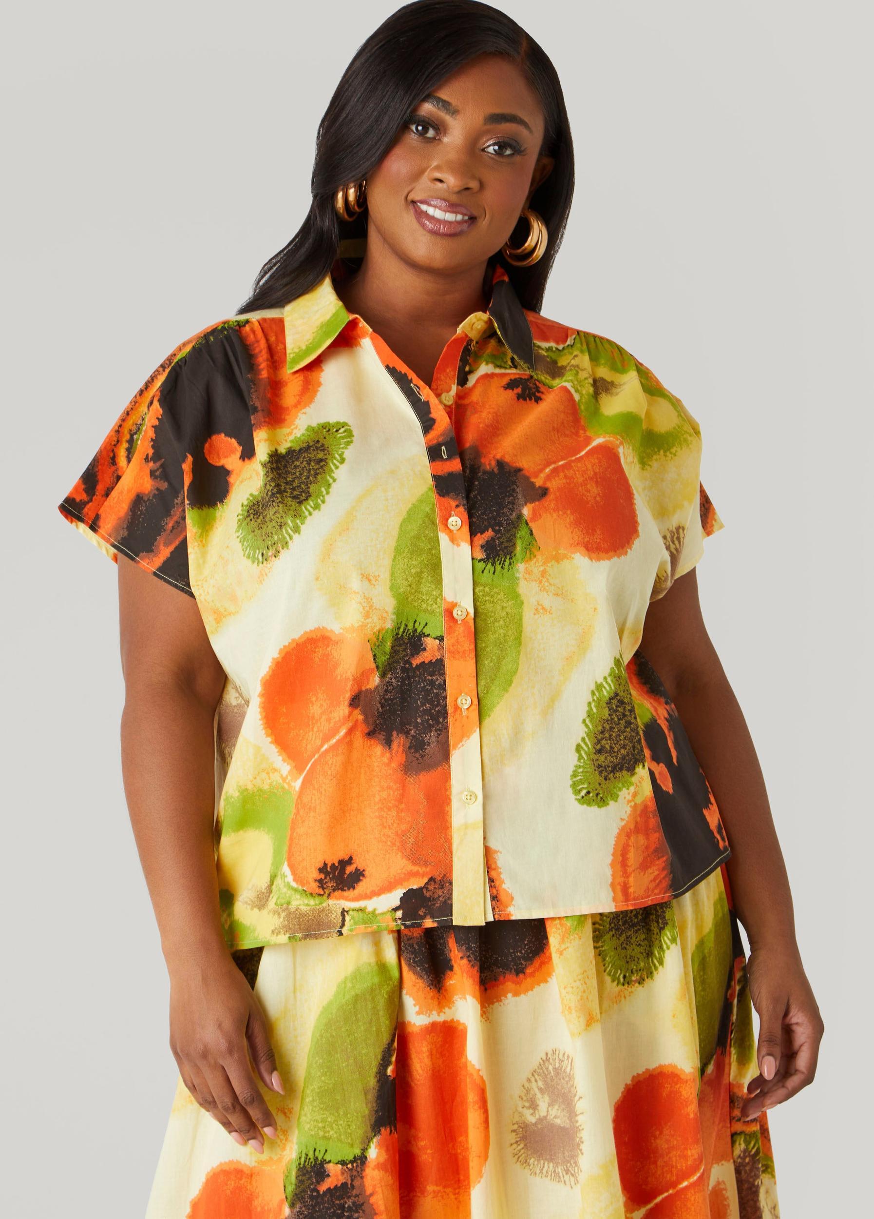 Watercolor Cotton Shirt Product Image