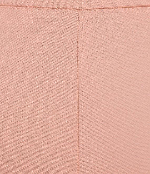 Slimsation® by Multiples Plus Size Solid Ease-Y-Fit Knit Pull-On Ankle Pants Product Image