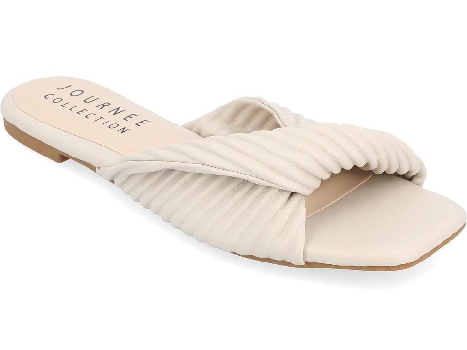 Journee Emalynn Tru Comfort Foam Womens Slide Sandals Brown Product Image