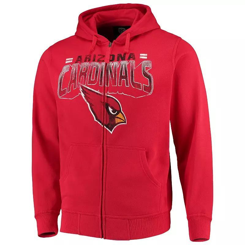 Men's G-III Sports by Carl Banks Cardinal Arizona Cardinals Perfect Season Full-Zip Hoodie, Size: 2XL, Red Product Image