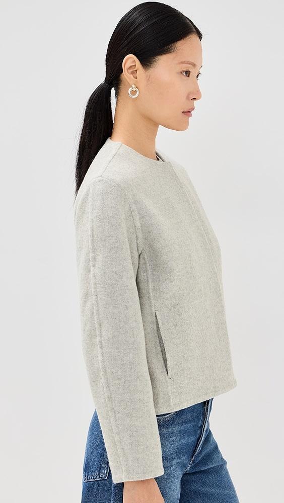 Vince Double Wool Collarless Jacket | Shopbop Product Image