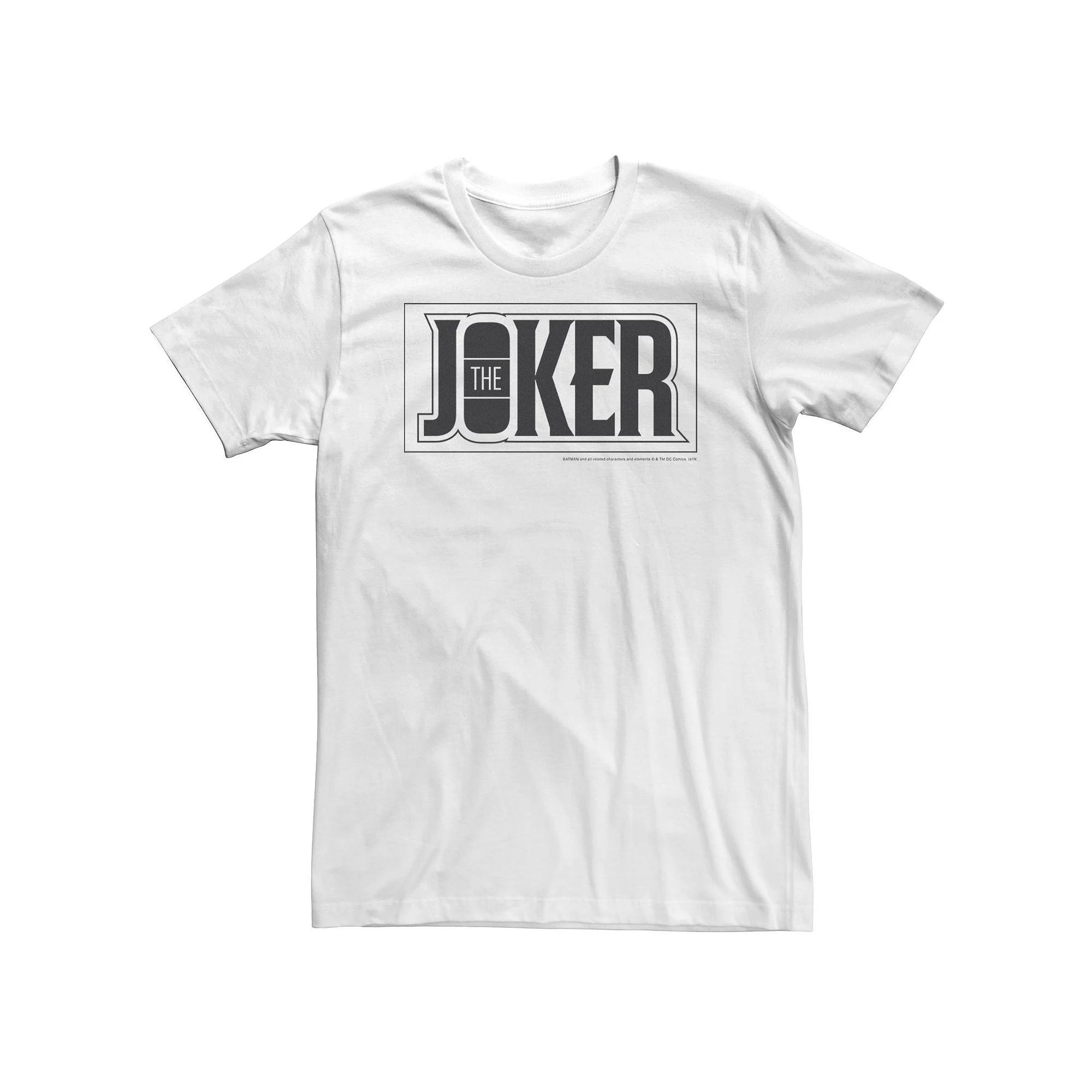 Big & Tall DC Comics The Joker Bold Text Poster Tee, Mens Product Image