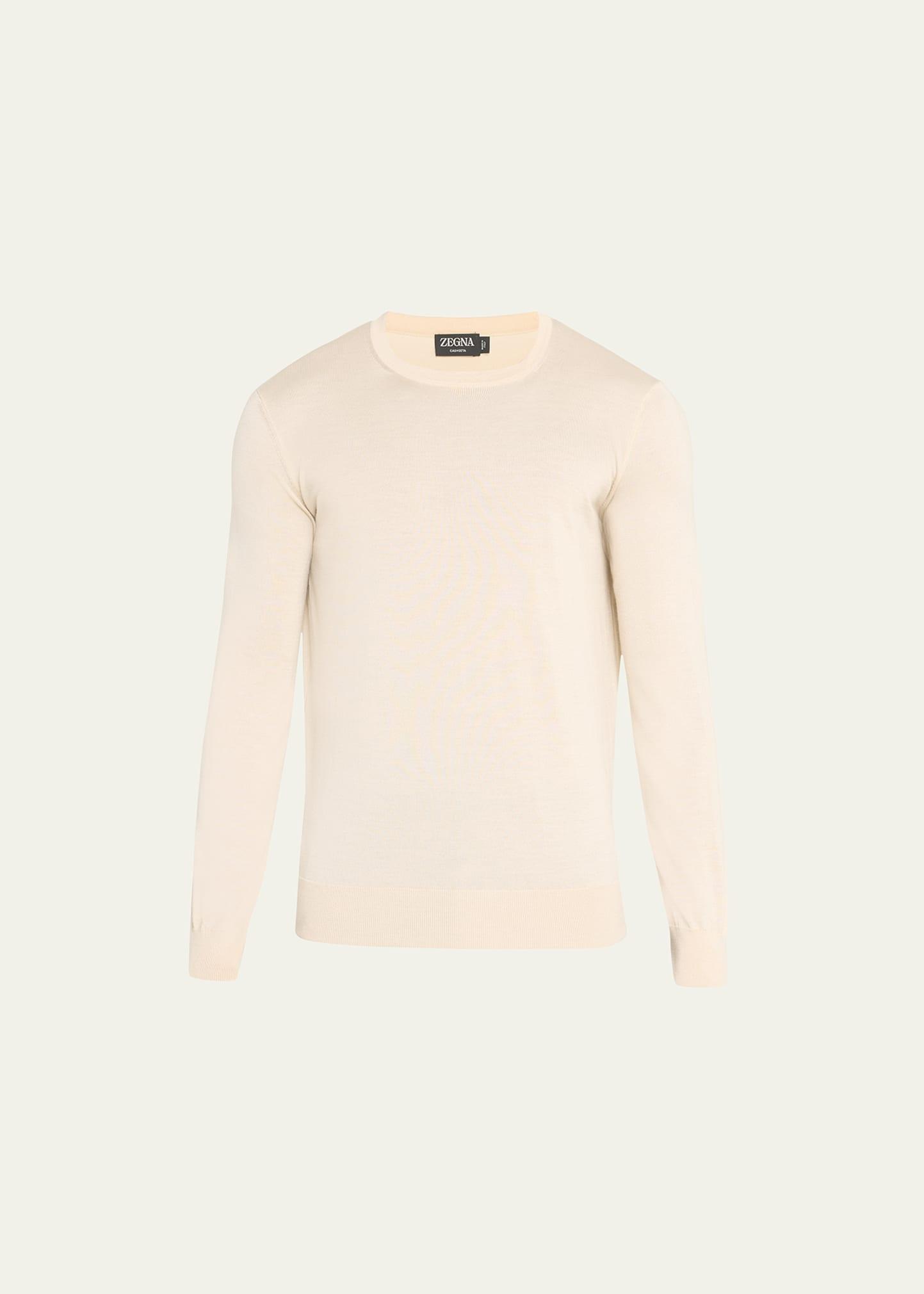 Mens Cashseta Cashmere-Silk Crewneck Sweater Product Image