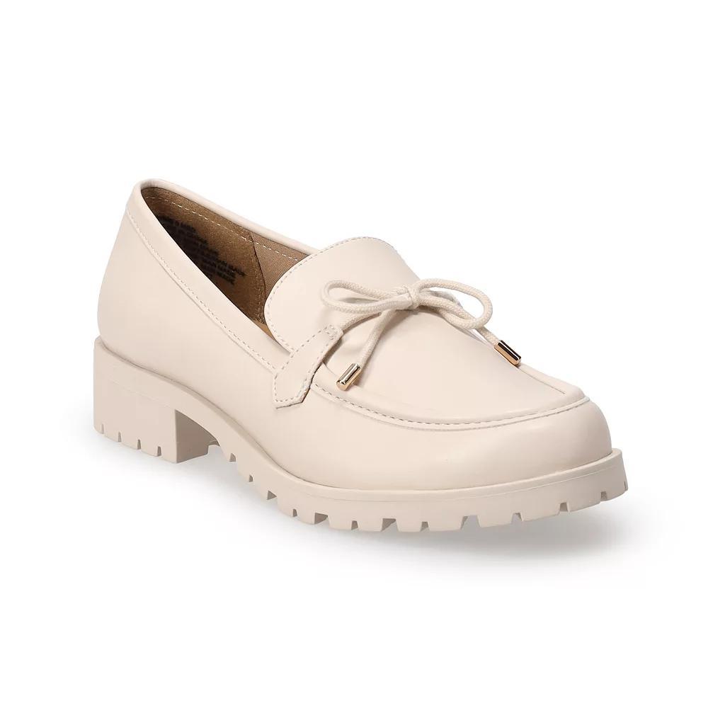 Sonoma Goods For Life® Irelandd Women's Lug Loafers with Tie Lace, Size: 11, Ivory Product Image