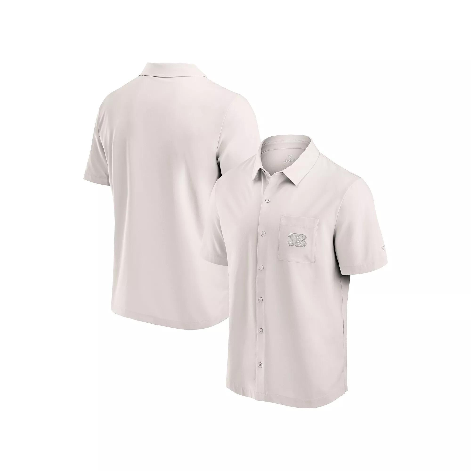 Men's Fanatics Cream Philadelphia Eagles Front Office Button-Up Shirt, Size: 3XL, Beige Product Image