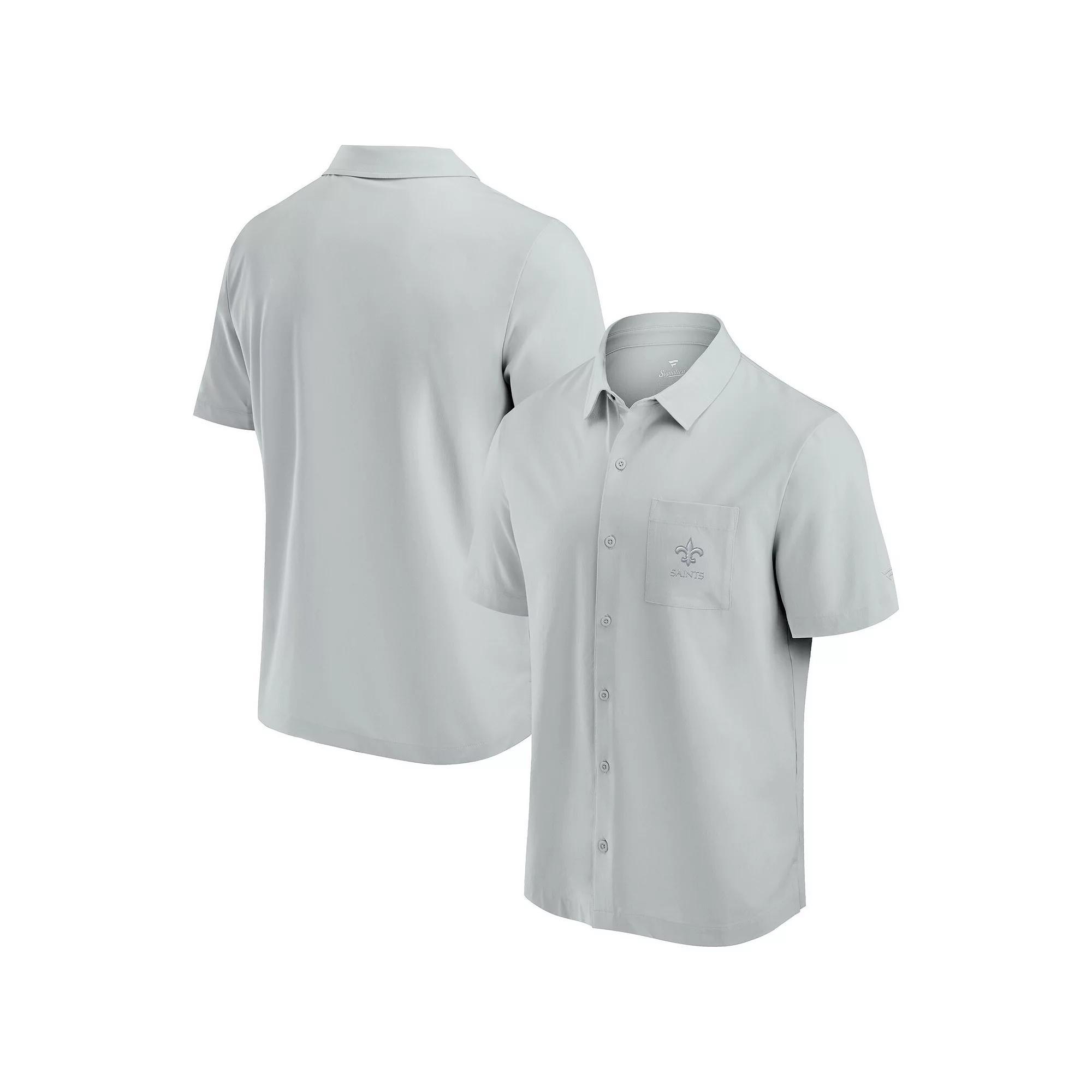 Men's Fanatics Gray New Orleans Saints Front Office Button-Up Shirt, Size: Medium, Grey Product Image