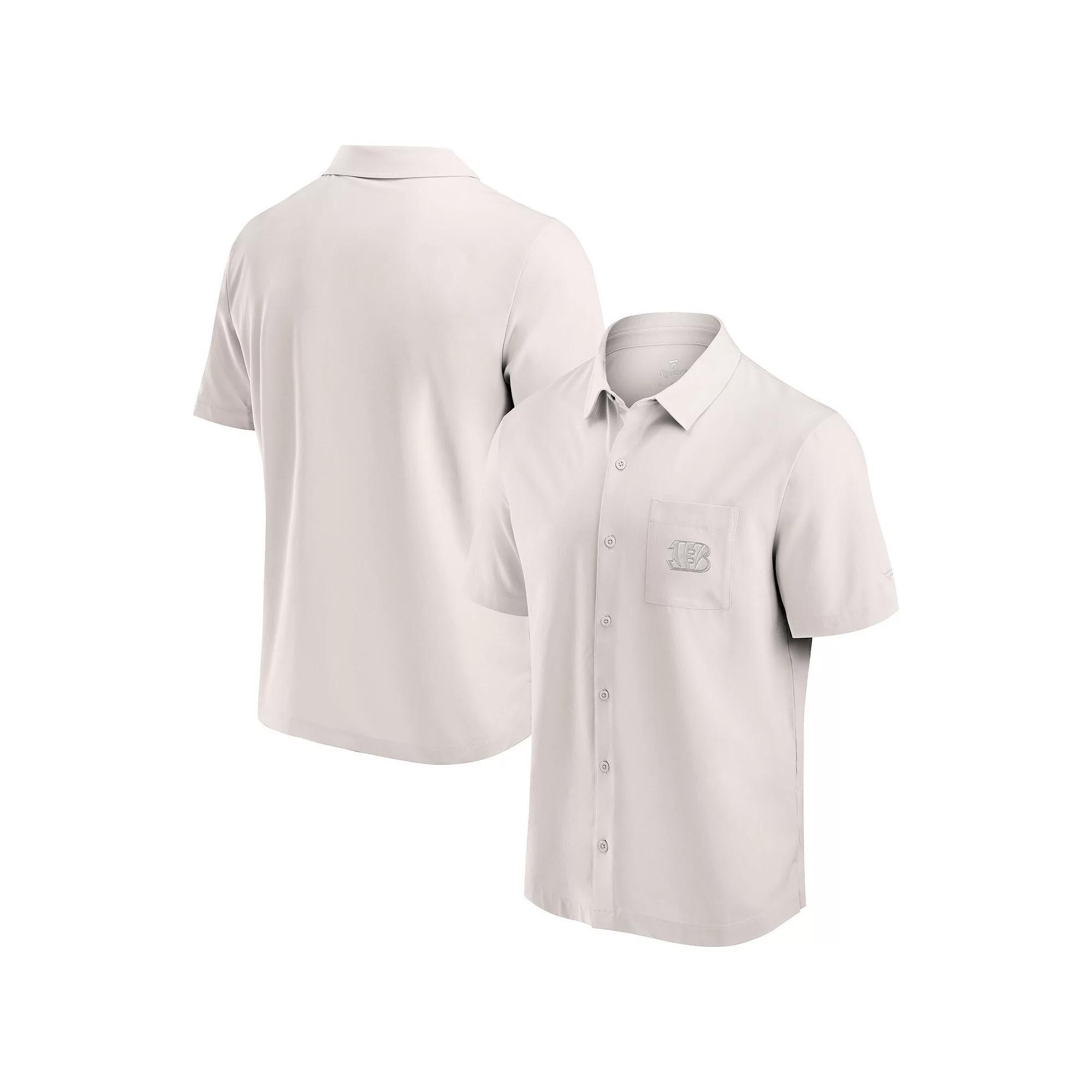 Men's Fanatics Cream Philadelphia Eagles Front Office Button-Up Shirt, Size: 3XL, Beige Product Image