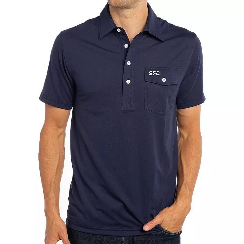 Mens Seattle Sounders FC Player Polo Blue Product Image