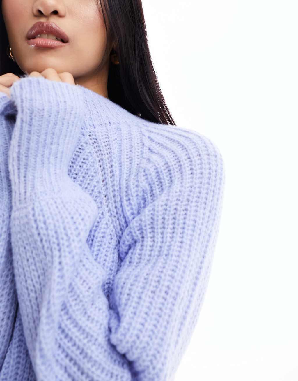 Pieces high neck sweater with balloon sleeves Product Image