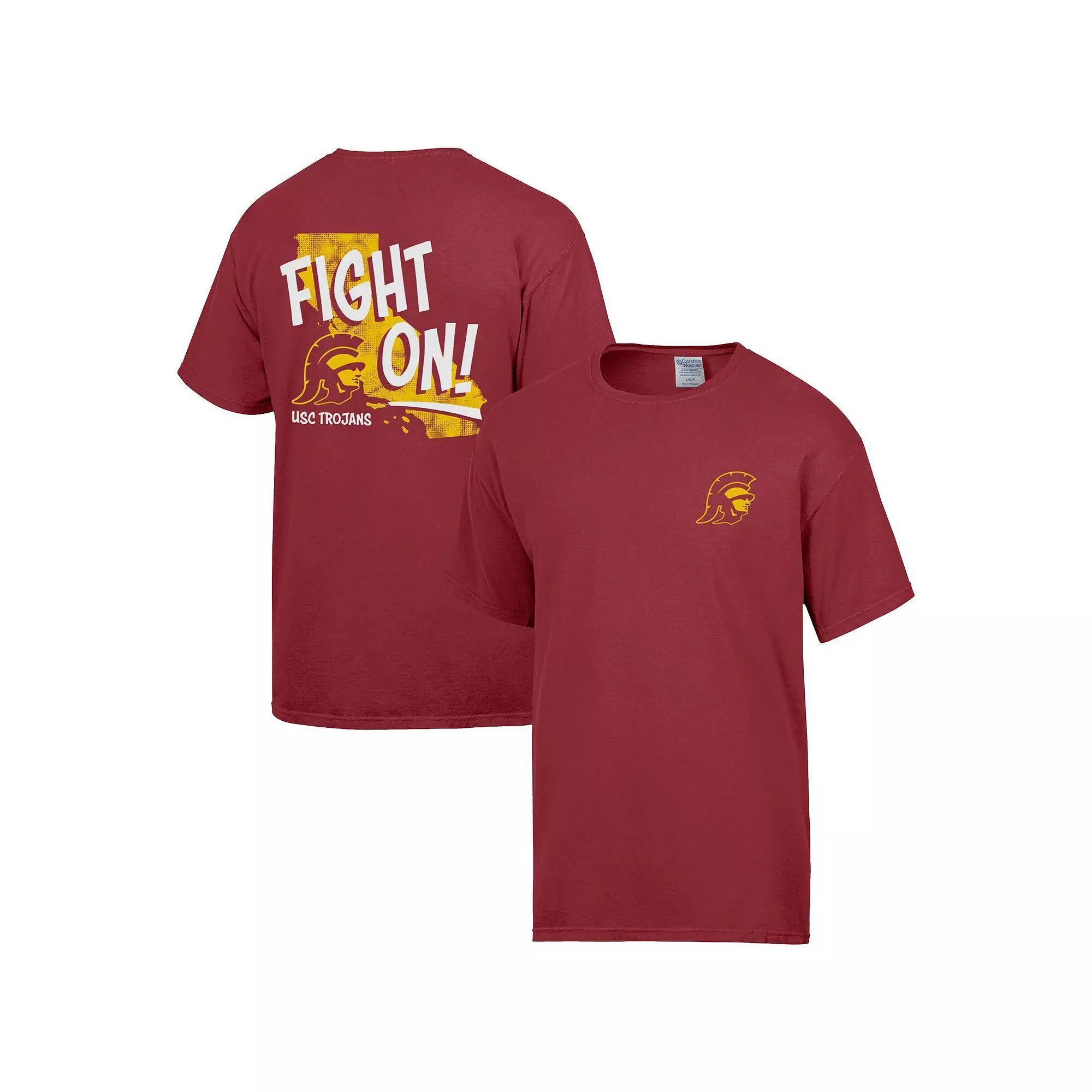 Men's ComfortWash  Cardinal USC Trojans Fight On T-Shirt, Size: Small, Red Product Image