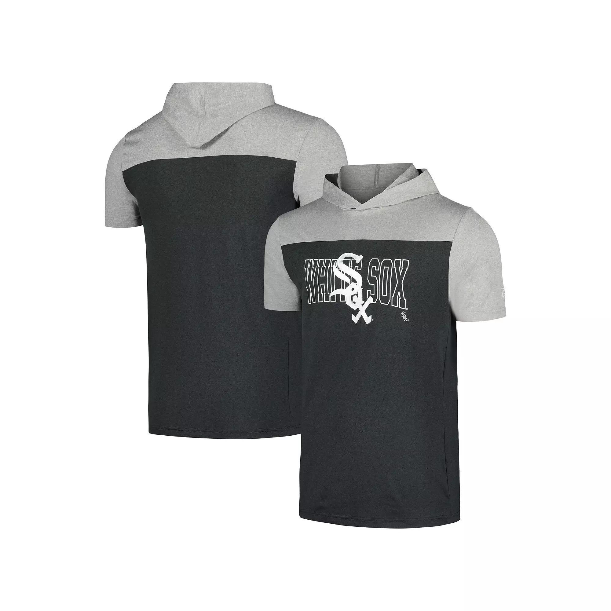 Men's New Era Black Chicago White Sox Active Brushed Hoodie T-Shirt, Size: Large Product Image