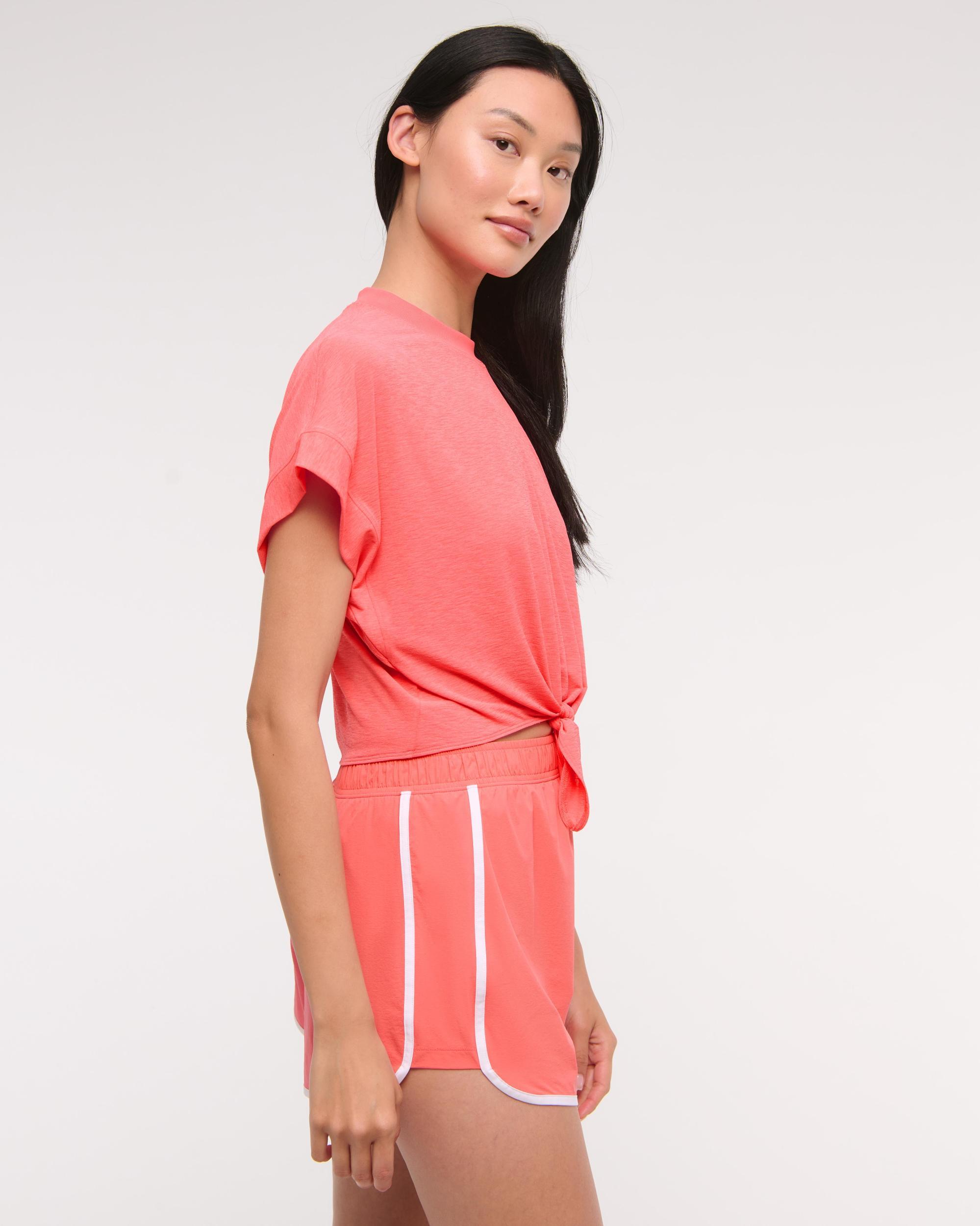 YPB Active Featherweight Tie-Front Tee Product Image