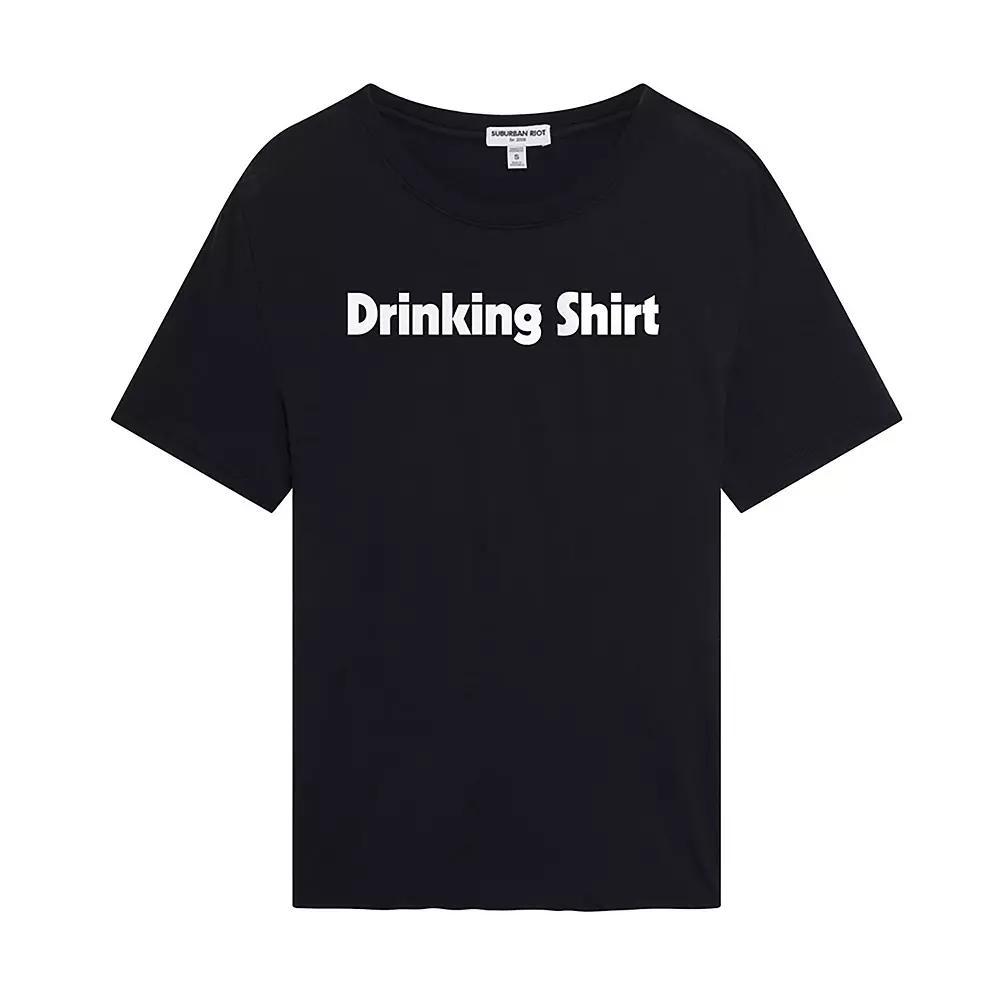 Womens Suburban Riot Drinking Shirt Loose Graphic Tee, Girls Product Image