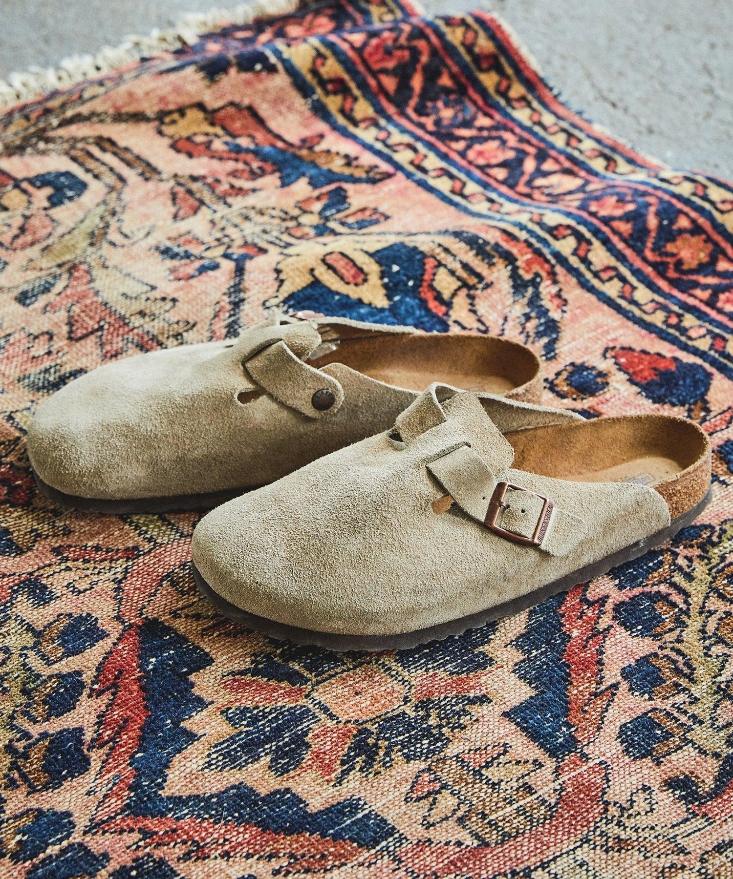 Birkenstock Mens Boston Suede Slide-On Soft Footbed Clogs Product Image