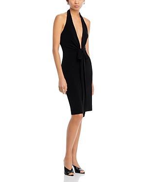 Womens Tie-Front Jersey Knee-Length Dress Product Image
