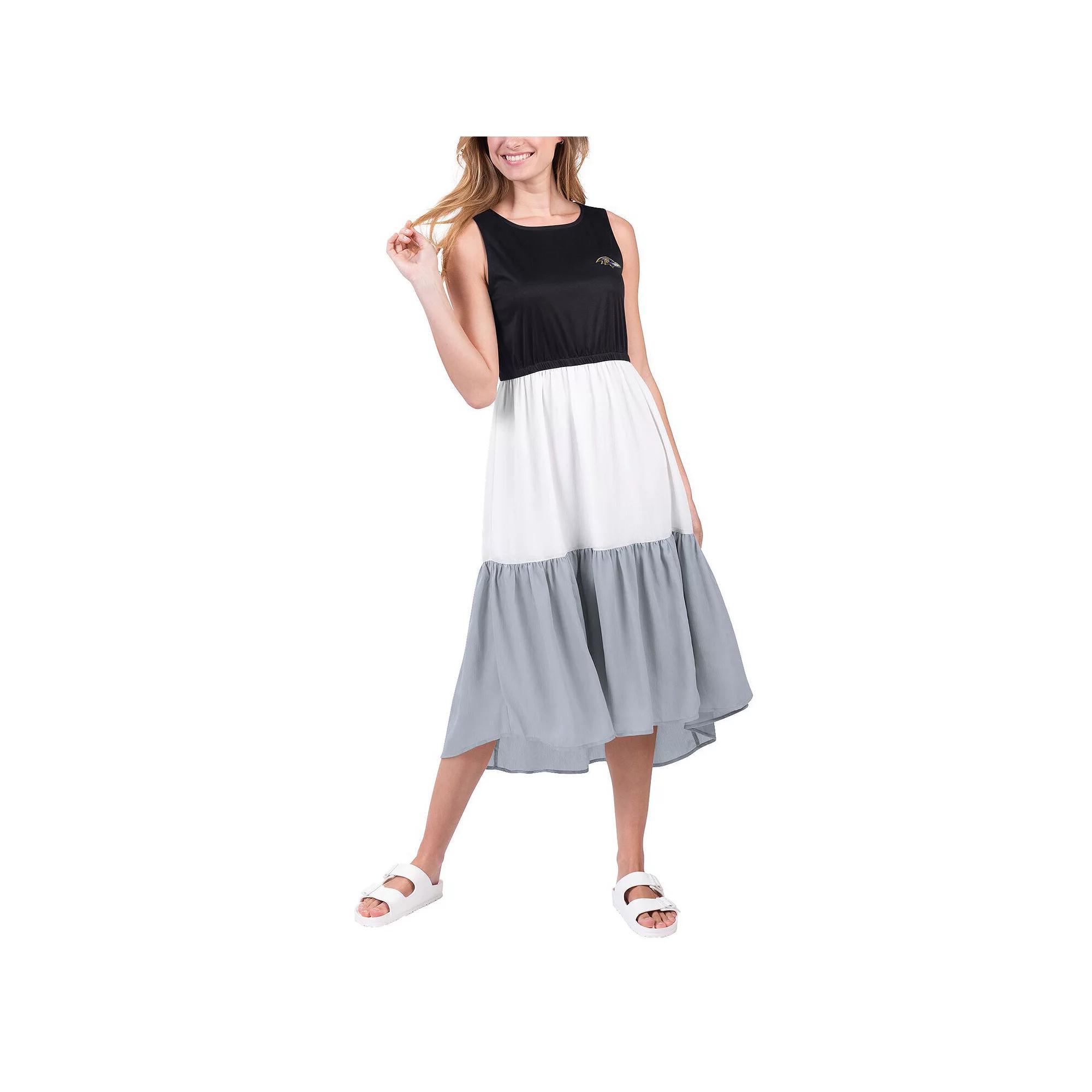 Women's G-III 4Her by Carl Banks Black/Gray Cleveland Browns 12th Inning Colorblock Dress, Size: 2XL Product Image