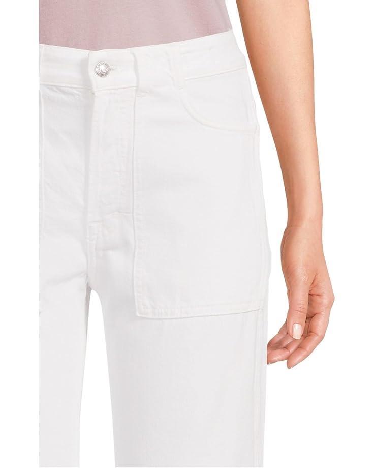 Low Slung Baggy Crop in Pure White Product Image