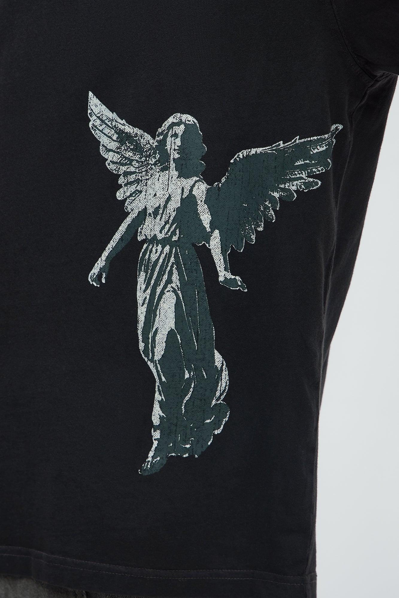 Spread Light Oversized Short Sleeve Tee - Black Wash Product Image