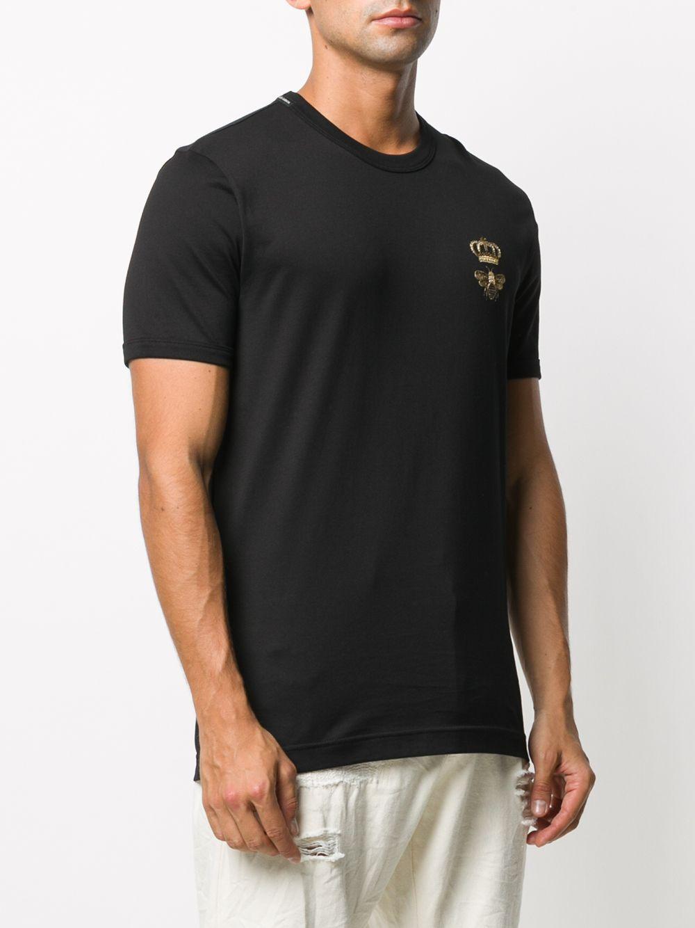 embroidered cotton T-shirt Product Image
