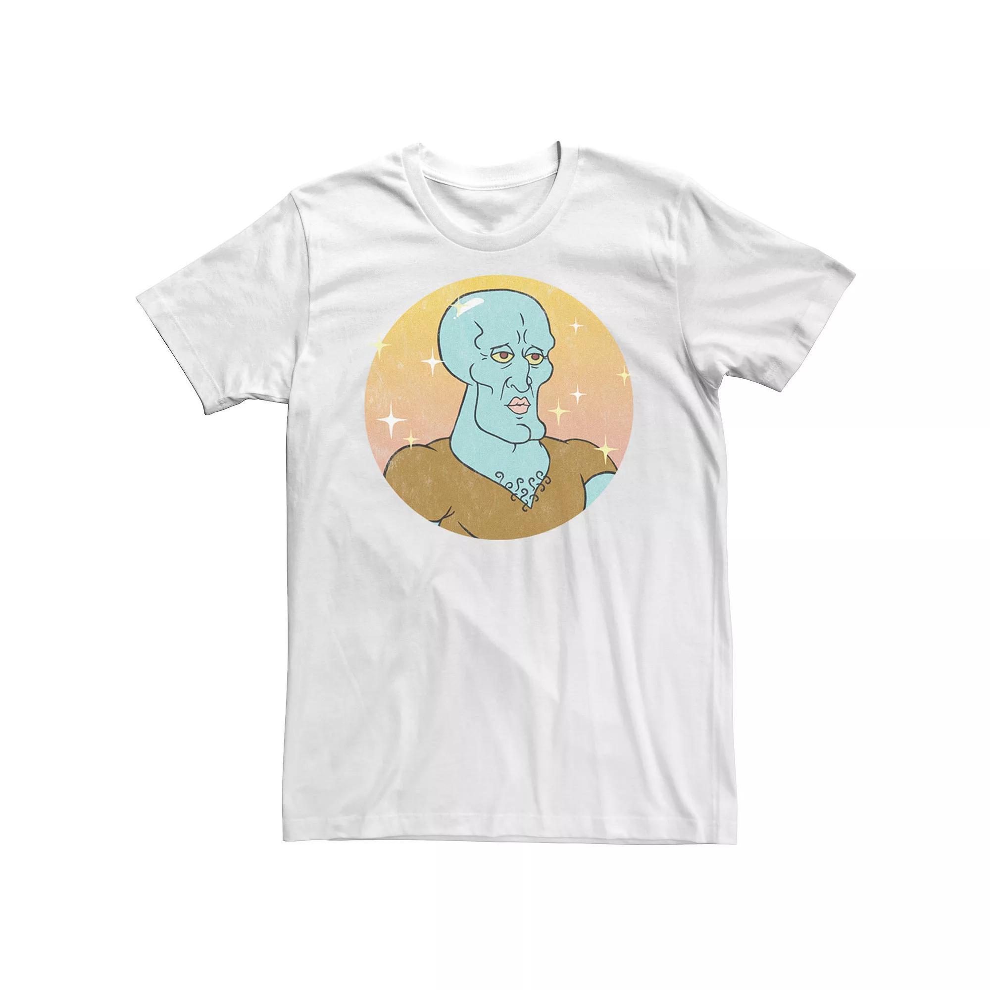 Men's SpongeBob SquarePants Handsome Squidward Portrait Tee, Size: Medium, White Product Image
