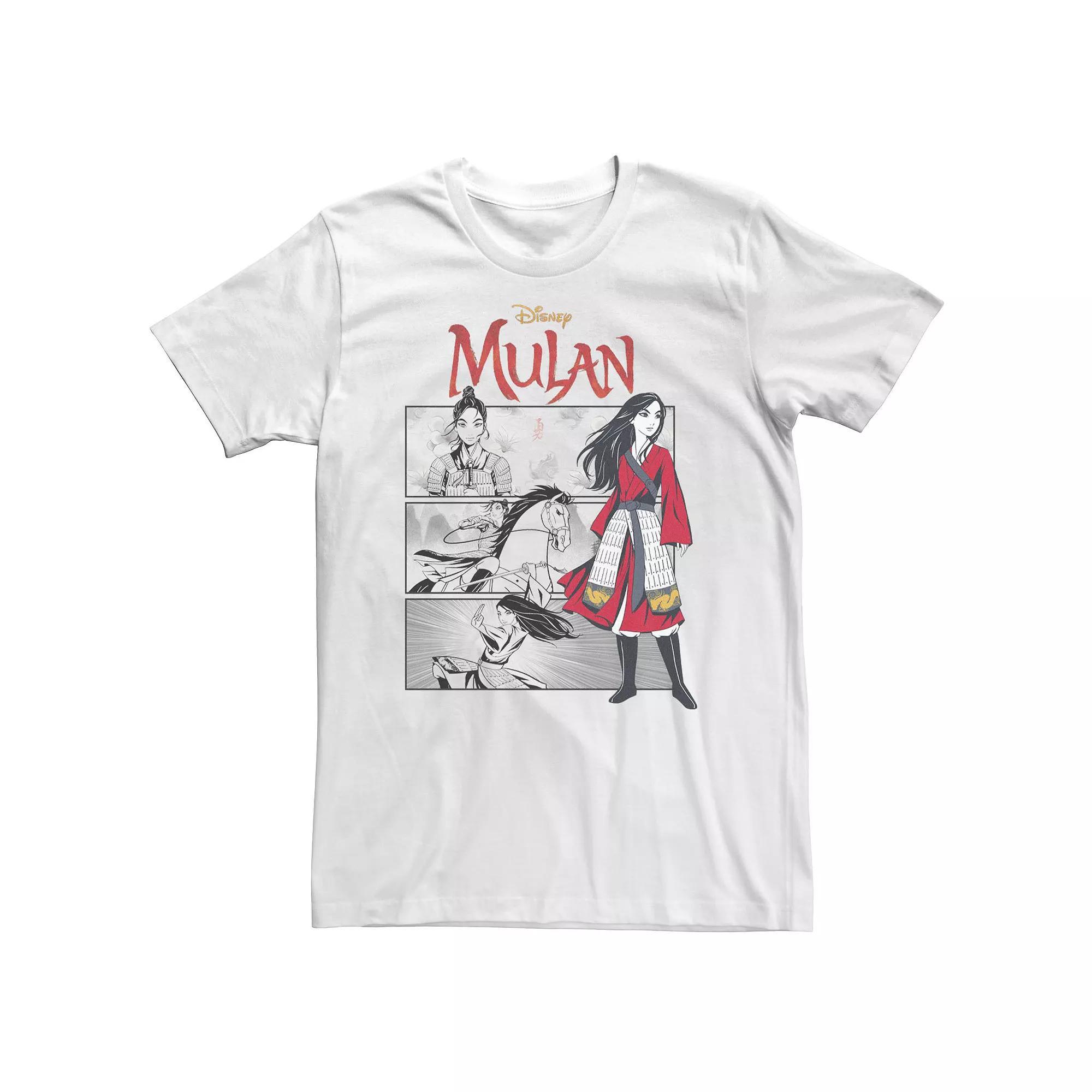 Big & Tall Disney Mulan Live Action Comic Panels Tee, Men's, Size: 5XL, White Product Image