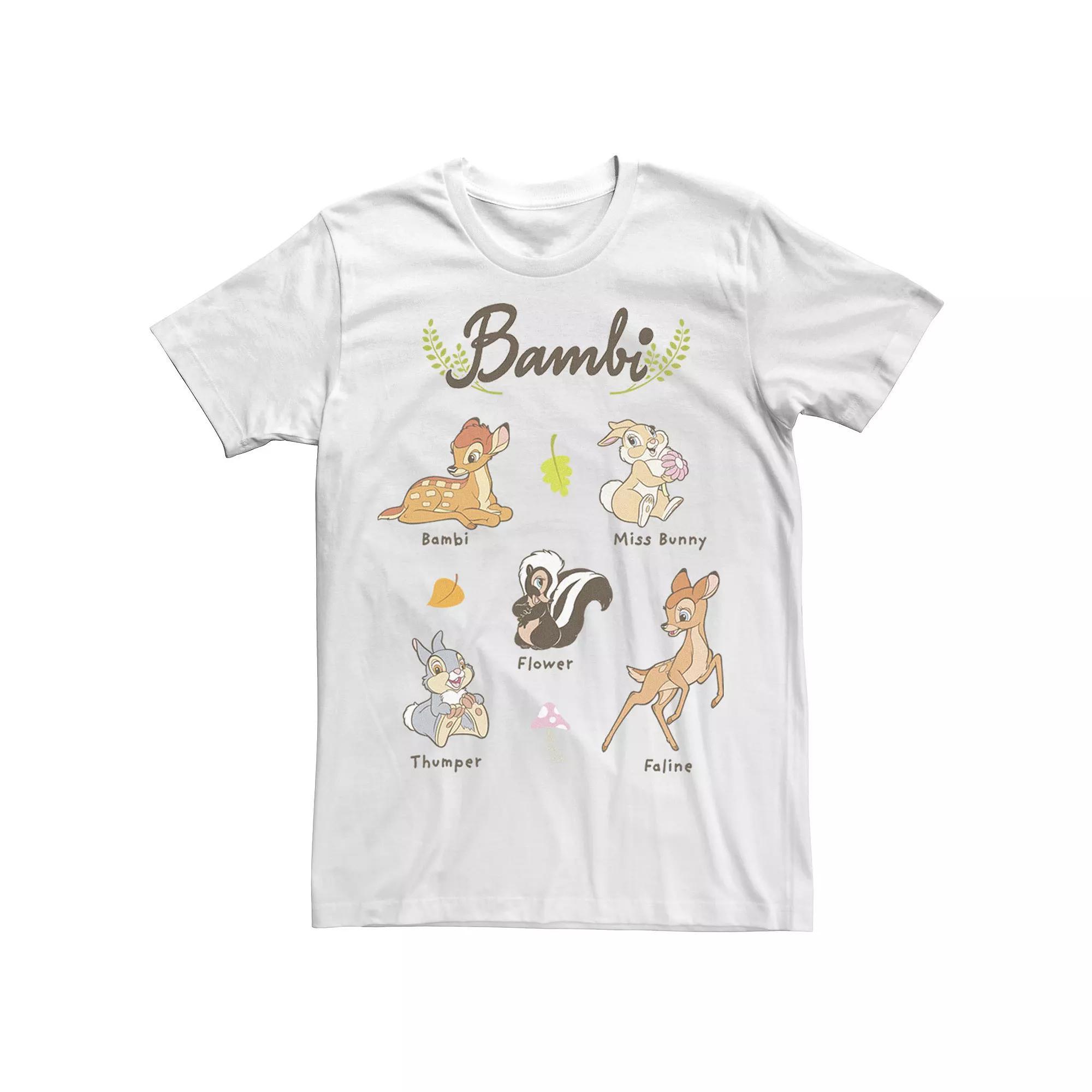 Big & Tall Disney Bambi Characters Tee, Men's, Size: 5XL, White Product Image