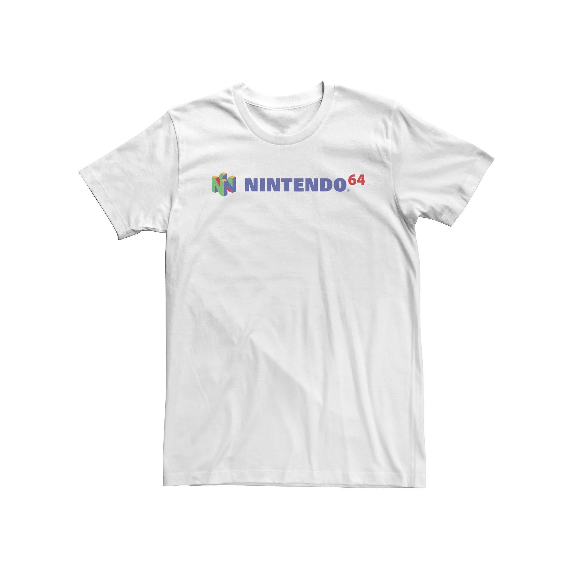 Big & Tall Nintendo Classic Full N64 Logo Tee, Men's, Size: XL Tall, White Product Image