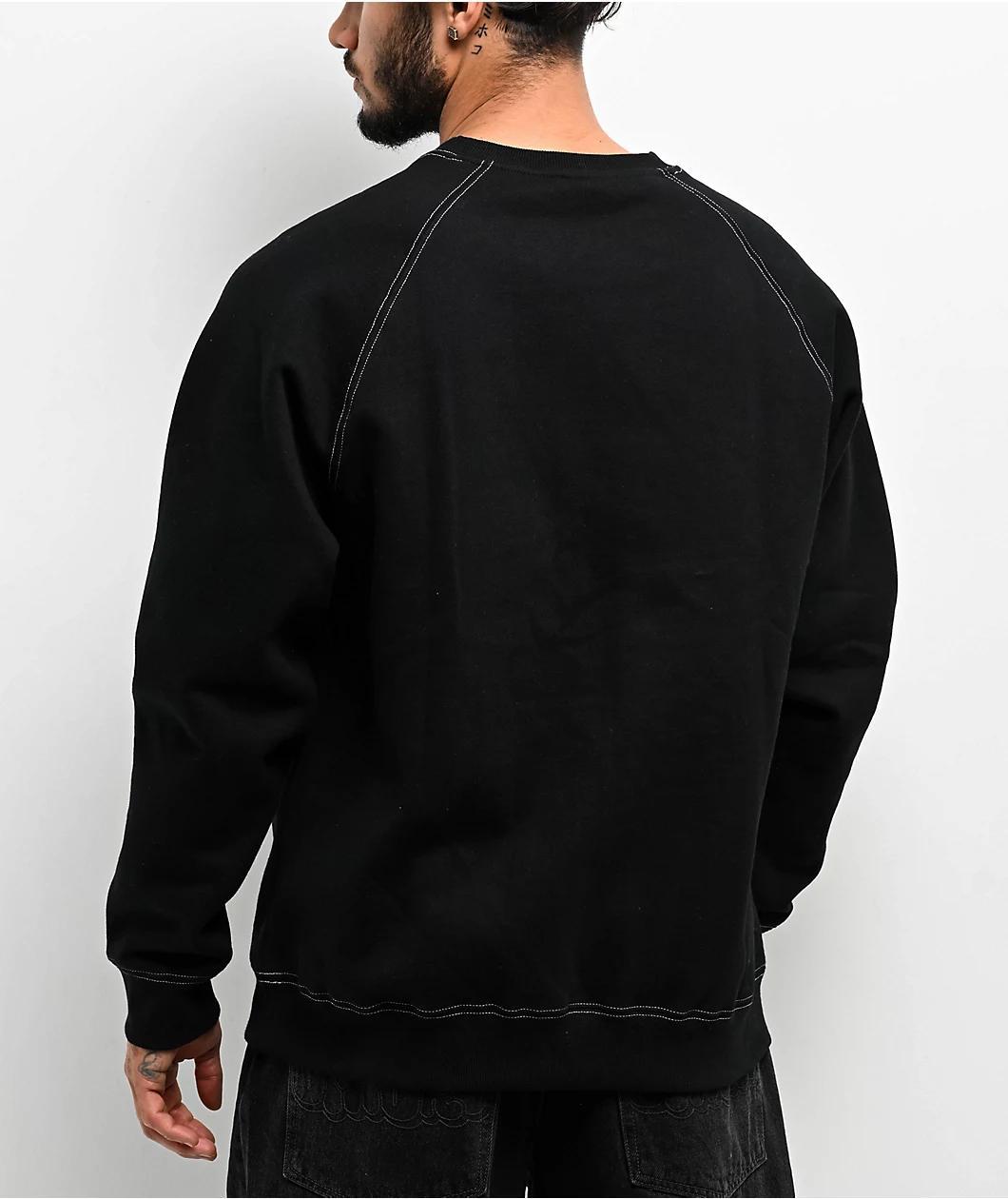 Real Tough Threads Black Crewneck Sweatshirt Product Image