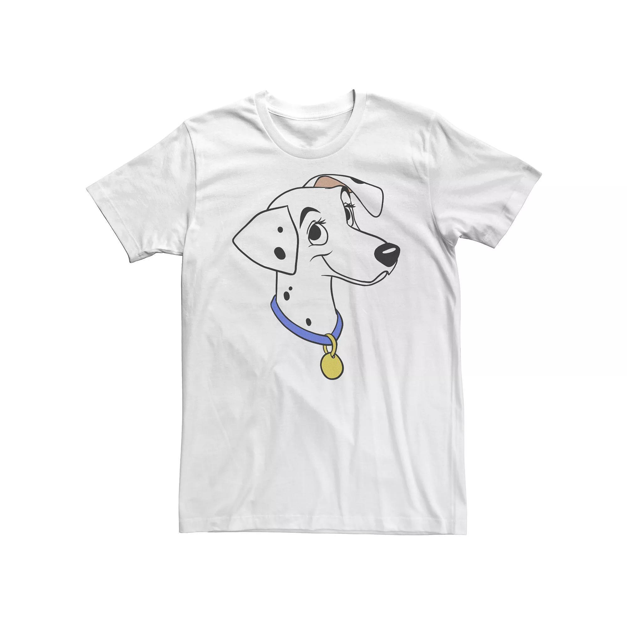 Big & Tall Disney 101 Dalmatians Perdita Big Face Tee, Men's, Size: 5XL, White Product Image
